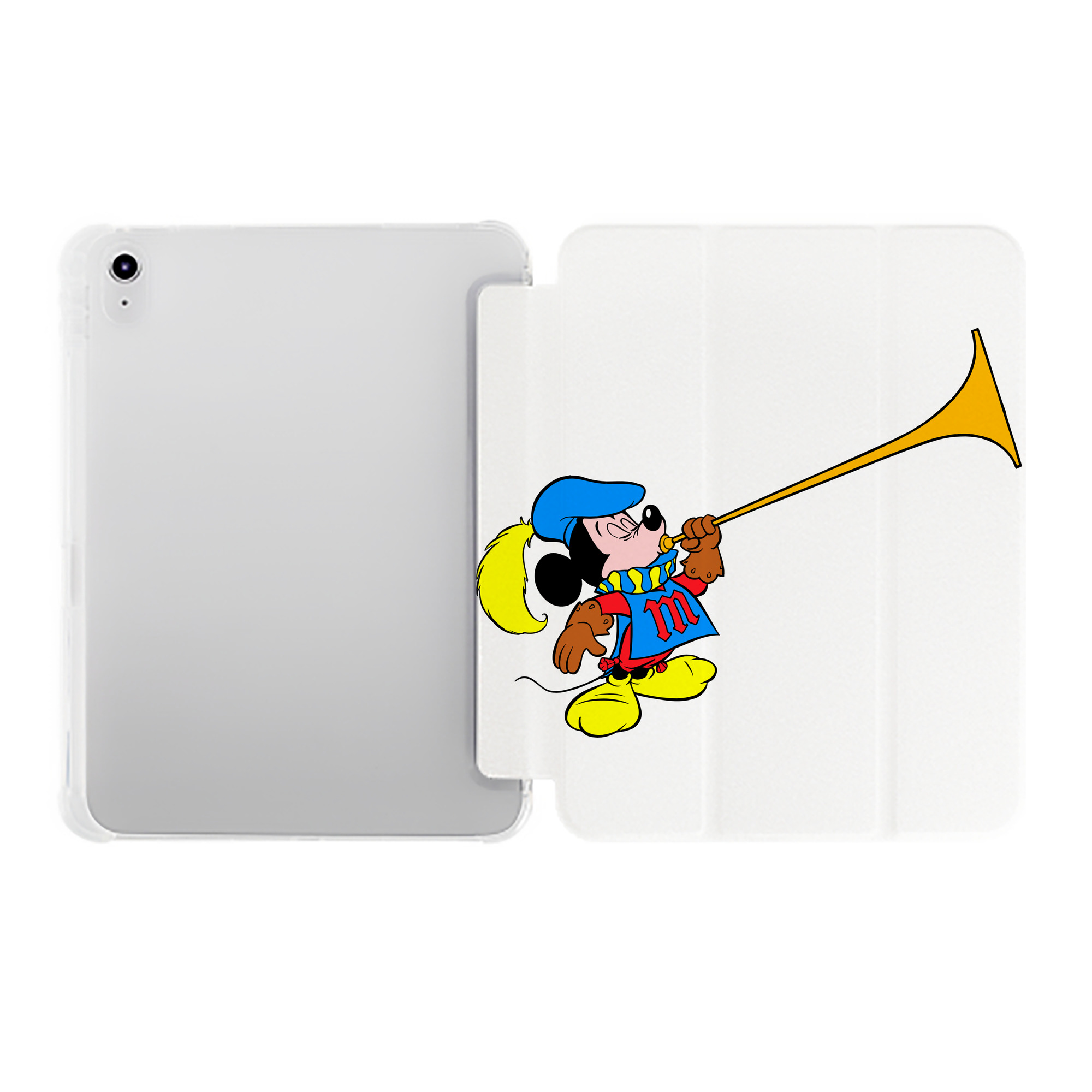 （画像用） ミッキーマウス Mickey Mouse IPad ケース ペン収納付き 三つ折りスタンド PUレザー×シリコン 対応機種9.5/10.5/10.9インチ